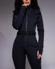 ASOS 4505 Ski & Snow ASOS 4505 Hourglass Ski soft shell belted ski suit with slim kick leg and faux fur hood in black - 2