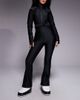 ASOS 4505 Ski & Snow ASOS 4505 Hourglass Ski soft shell belted ski suit with slim kick leg and faux fur hood in black gloss - 1