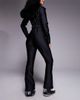 ASOS 4505 Ski & Snow ASOS 4505 Hourglass Ski soft shell belted ski suit with slim kick leg and faux fur hood in black gloss - 3