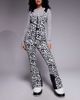 ASOS 4505 Ski & Snow ASOS 4505 Hourglass Ski soft shell belted water repellent bib salopettes in snow leopard-Multi - 1
