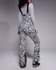 ASOS 4505 Ski & Snow ASOS 4505 Hourglass Ski soft shell belted water repellent bib salopettes in snow leopard-Multi - 3