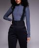 ASOS 4505 Ski & Snow ASOS 4505 Hourglass Ski soft shell water repellent kick flare ski pants in black - 4