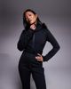 ASOS 4505 Ski & Snow ASOS 4505 Petite Ski soft shell belted ski suit with slim kick leg and faux fur hood in black - 3