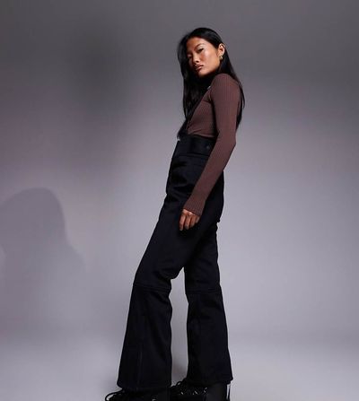 ASOS 4505 Ski & Snow ASOS 4505 Petite Ski soft shell water repellent kick flare ski pants in black