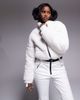 ASOS 4505 Ski & Snow ASOS 4505 Ski soft shell and faux fur belted slim kick ski suit in white - 4