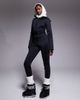 ASOS 4505 Ski & Snow ASOS 4505 Ski soft shell belted ski suit with skinny legs and faux fur hood in black - 1