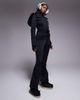 ASOS 4505 Ski & Snow ASOS 4505 Ski soft shell belted ski suit with slim kick leg and faux fur hood in black - 1