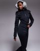 ASOS 4505 Ski & Snow ASOS 4505 Ski soft shell belted ski suit with slim kick leg and faux fur hood in black - 4
