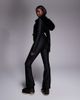 ASOS 4505 Ski & Snow ASOS 4505 Ski soft shell belted ski suit with slim kick leg and faux fur hood in black gloss - 2