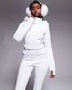 ASOS 4505 Ski & Snow ASOS 4505 Ski soft shell belted ski suit with slim kick leg and faux fur hood in white - 3