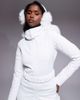 ASOS 4505 Ski & Snow ASOS 4505 Ski soft shell belted ski suit with slim kick leg and faux fur hood in white - 4