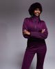 ASOS 4505 Ski & Snow ASOS 4505 Ski soft shell retro side stripe belted ski suit in plum and black-Purple - 3