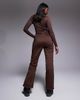 ASOS 4505 Ski & Snow ASOS 4505 Ski soft shell straight leg belted ski pants in coffee-Brown - 4