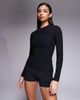 ASOS 4505 Ski & Snow ASOS 4505 Ski thermal ribbed fleece lined base layer long sleeve top with sweat wicking finish in black - 1