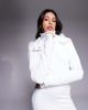 ASOS 4505 Ski & Snow ASOS 4505 Tall Ski soft shell belted ski suit with slim kick leg and faux fur hood in white - 2