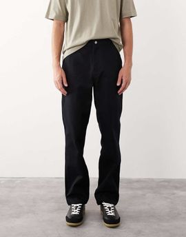 ASOS COLLECTIVE ASOS COLLECTIVE AC-B-253 signature straight fit carpenter pants in black