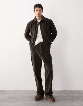 ASOS COLLECTIVE ASOS COLLECTIVE AC-B-253 signature straight fit cord pants in brown - part of a set