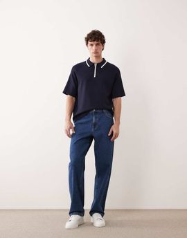 ASOS COLLECTIVE ASOS COLLECTIVE AC-B253 classic straight fit denim jean in light blue stone wash