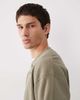 ASOS COLLECTIVE ASOS COLLECTIVE AC-T-253 heavyweight oversized Henley waffle long sleeve T-shirt in khaki-Green - 4