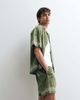 ASOS COLLECTIVE ASOS COLLECTIVE cotton-linen blend embroidered shorts in khaki green - part of a set - 4