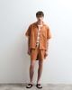 ASOS COLLECTIVE ASOS COLLECTIVE cotton shorts with linen in orange - part of a set-Brown - 2