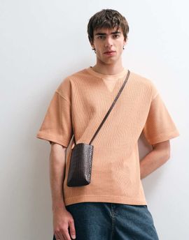 ASOS COLLECTIVE ASOS COLLECTIVE heavyweight oversized waffle t-shirt in washed orange-White