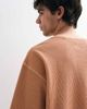 ASOS COLLECTIVE ASOS COLLECTIVE heavyweight oversized waffle t-shirt in washed orange-White - 3