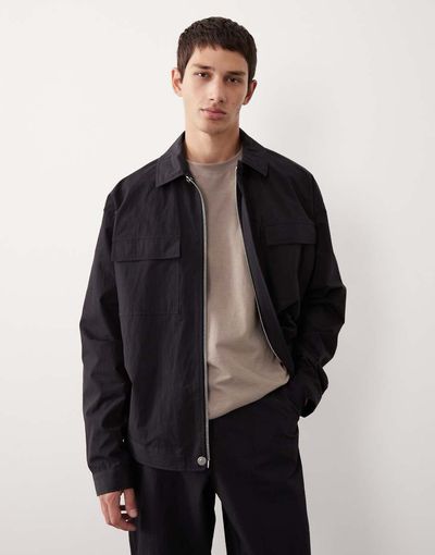 ASOS COLLECTIVE ASOS COLLECTIVE nylon shacket in black - part of a set