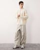 ASOS COLLECTIVE ASOS COLLECTIVE oversized knitted zip through wool rich cardigan in ecru-White - 2