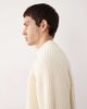 ASOS COLLECTIVE ASOS COLLECTIVE oversized knitted zip through wool rich cardigan in ecru-White - 4