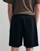 ASOS COLLECTIVE ASOS COLLECTIVE pleated cotton-linen blend shorts in black - 4