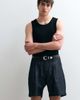 ASOS COLLECTIVE ASOS COLLECTIVE pleated denim shorts in indigo-Navy - 3