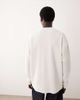 ASOS COLLECTIVE ASOS COLLECTIVE super heavyweight oversized boxy long sleeve waffle knit henley t-shirt in cream-White - 4