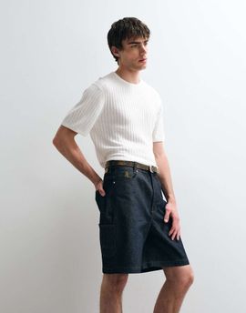 ASOS COLLECTIVE ASOS COLLECTIVE wide leg denim shorts in indigo-Navy