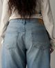 ASOS Curve ASOS DESIGN Circular Design Collection Curve slim barrel leg jeans in light midwash-Blue - 4