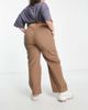 ASOS Curve ASOS DESIGN Curve 00's cargo pants in mushroom corduroy-Brown - 2