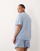 ASOS Curve ASOS DESIGN Curve 03 graphic oversized tee and shorts set in blue-Multi - 2