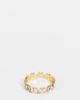 ASOS Curve ASOS DESIGN Curve 14k gold plated ring with baguette crystals - 1