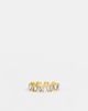 ASOS Curve ASOS DESIGN Curve 14k gold plated ring with baguette crystals - 2