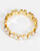 ASOS Curve ASOS DESIGN Curve 14k gold plated ring with baguette crystals - 3