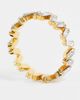 ASOS Curve ASOS DESIGN Curve 14k gold plated ring with baguette crystals - 4