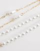 ASOS Curve ASOS DESIGN Curve 2-pack bracelets with faux pearl design in gold tone - 2