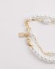 ASOS Curve ASOS DESIGN Curve 2-pack bracelets with faux pearl design in gold tone - 3