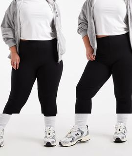 ASOS Curve ASOS DESIGN Curve 2 pack leggings in black