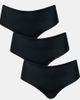 ASOS Curve ASOS DESIGN Curve 3 pack no vpl hipster short in black - 1