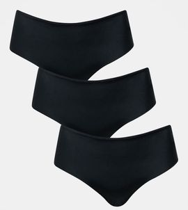 ASOS Curve ASOS DESIGN Curve 3 pack no vpl hipster short in black