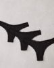 ASOS Curve ASOS DESIGN Curve 3 pack thong with lace trim in black - 1