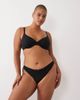 ASOS Curve ASOS DESIGN Curve 3 pack thong with lace trim in black - 2