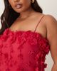 ASOS Curve ASOS DESIGN Curve 3D flower cami straps maxi dress in pink - 2