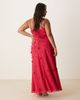ASOS Curve ASOS DESIGN Curve 3D flower cami straps maxi dress in pink - 4
